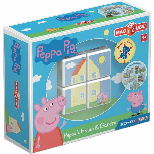 geom050 001w joc de constructie magnetic magic cube peppa pig house