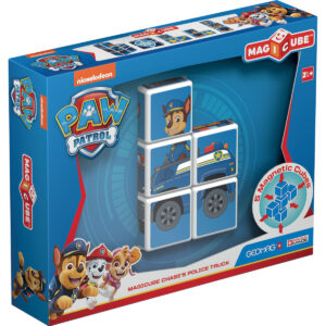 Joc de constructie magnetic Magic Cube, Paw Patrol, Chases's Police Truck