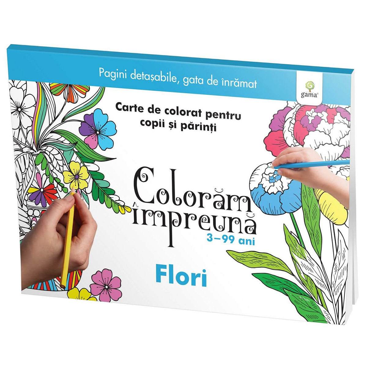 Carte Editura Gama, Coloram impreuna, Flori 1 Carte Editura Gama, Coloram impreuna, Flori