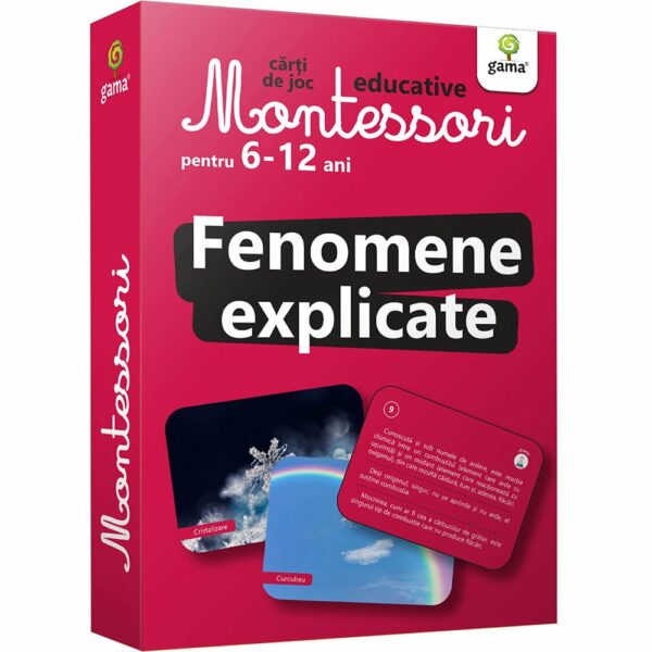 Carti de joc educative Montessori, Fenomene explicate 6-12 ani