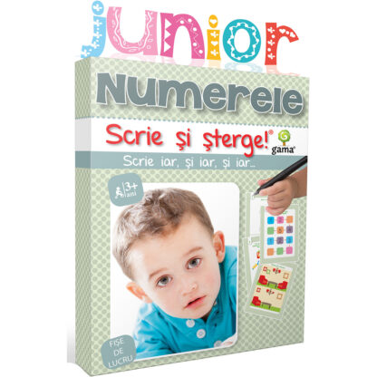 gm5132 001w editura gama scrie si sterge junior numerele 1