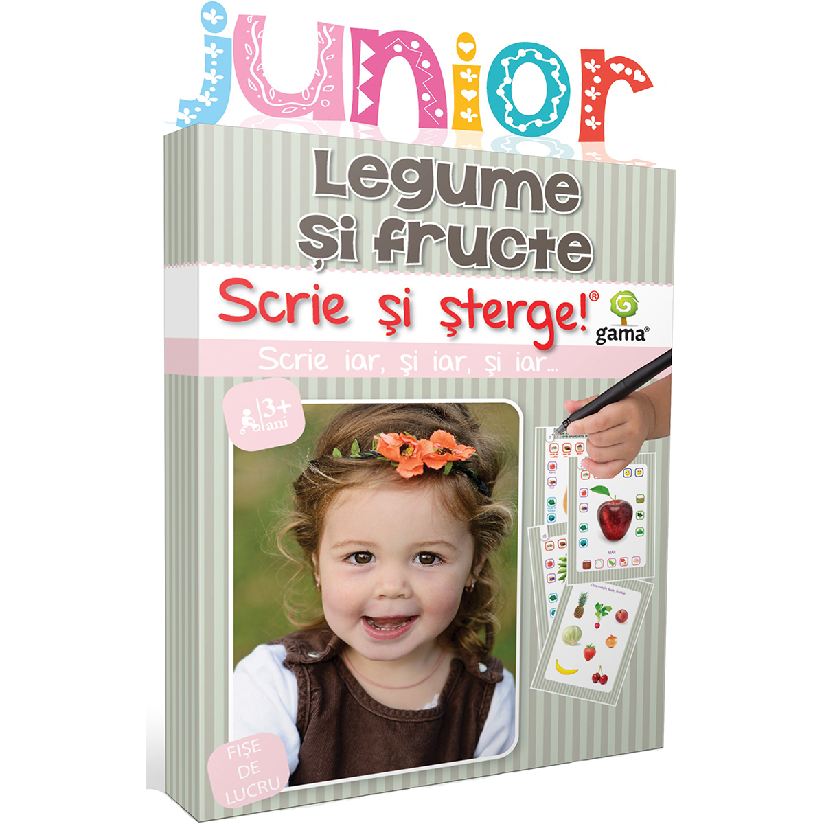 Editura Gama, Scrie si sterge Junior, Legume si fructe 1 Editura Gama, Scrie si sterge Junior, Legume si fructe