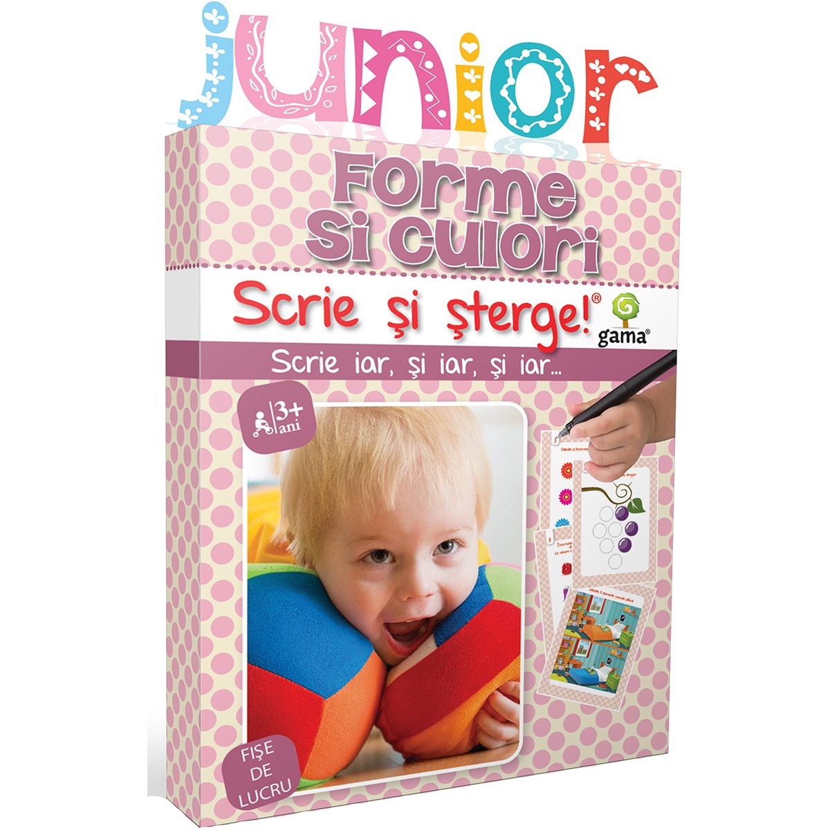 Editura Gama, Scrie si sterge Junior, Forme si culori 1 Editura Gama, Scrie si sterge Junior, Forme si culori