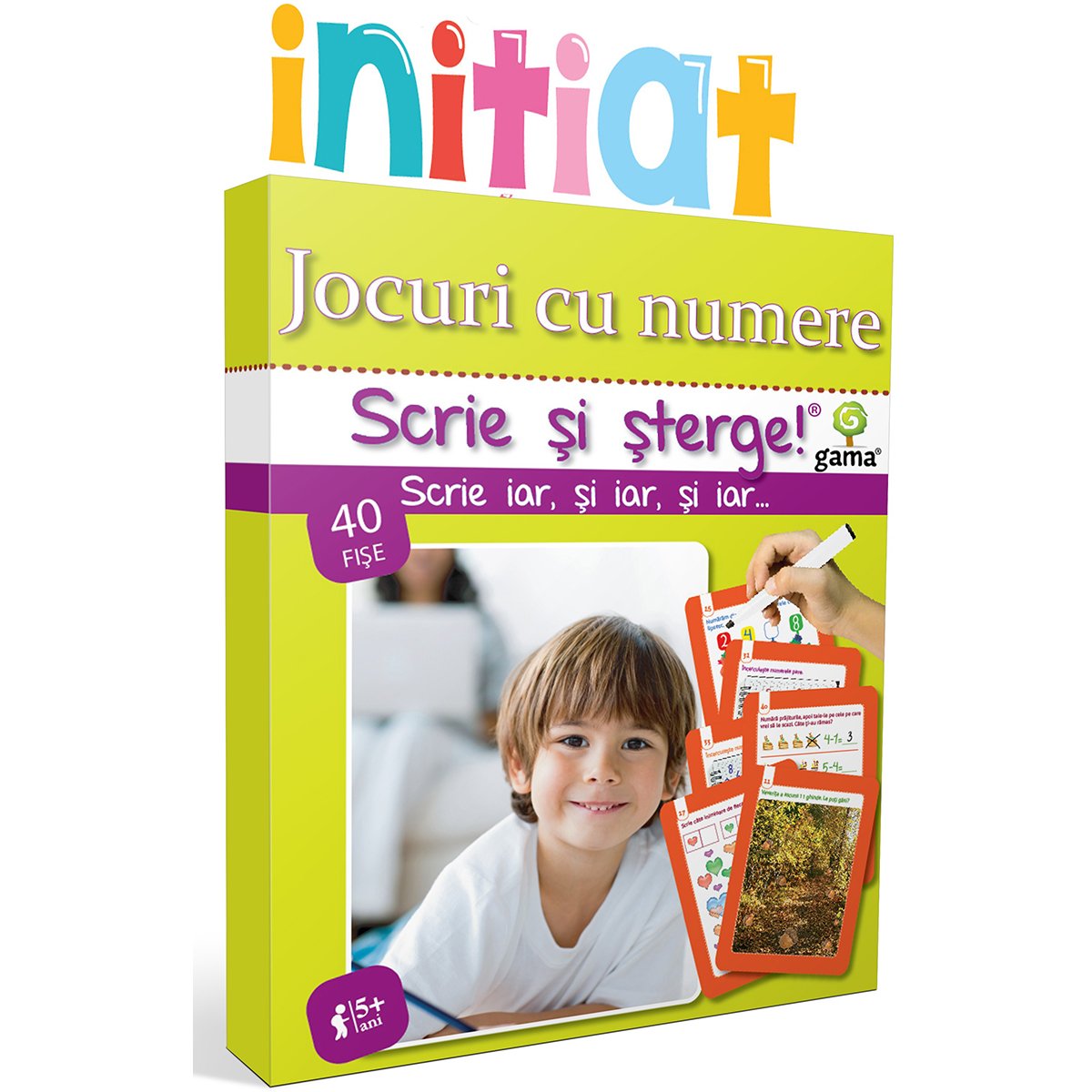 Editura Gama, Scrie si sterge Initiat, Jocuri cu numere 1 Editura Gama, Scrie si sterge Initiat, Jocuri cu numere