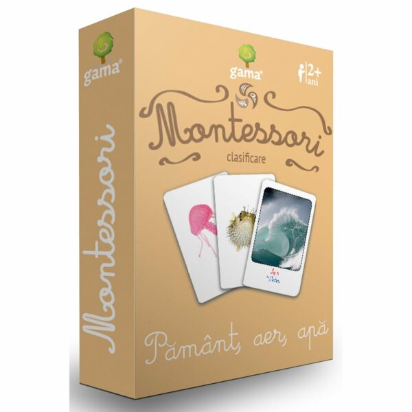 Editura Gama, Carti de joc educative Montessori Seria 2, Clasificare, Pamant, aer, apa