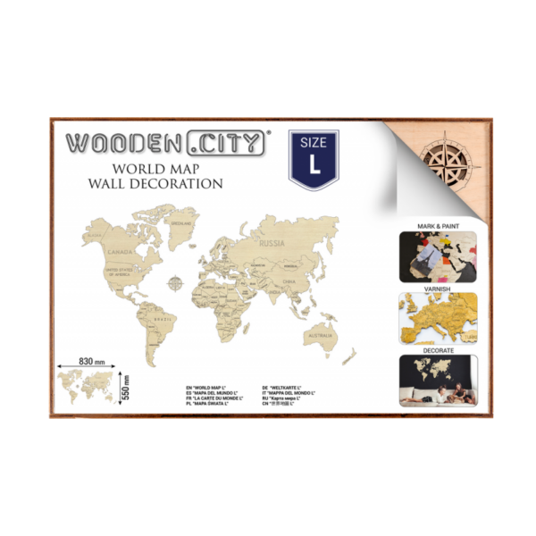 harta lumii puzzle 3d de perete l 1