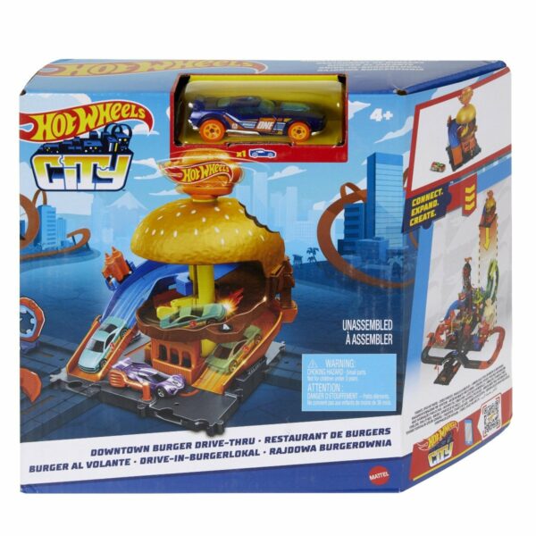 Set de joaca Hot Wheels City, Burger Drive-Thru, HDR26