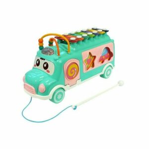 Huanger Toys - Jucarie autobuz, cu sortator si xilofon