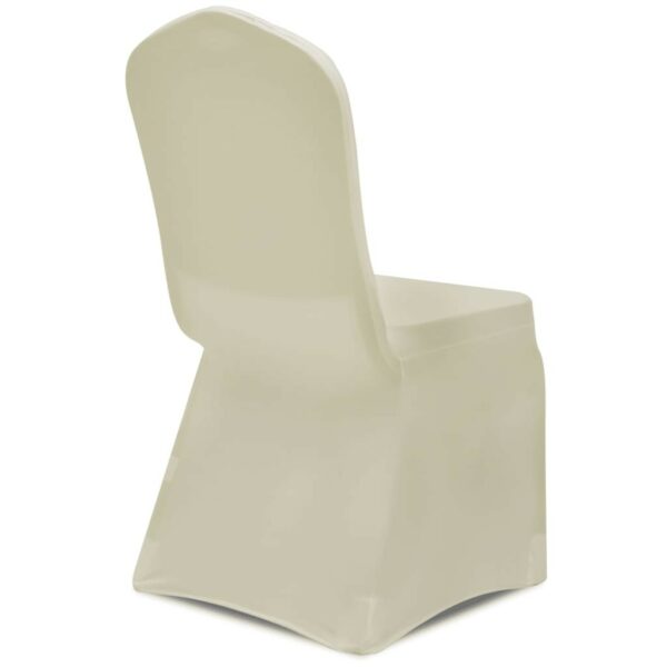 Huse elastice pentru scaun, 12 buc., crem - imagine 6