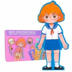 Puzzle din lemn, Anatomia Corpul uman- Fetita, 30 piese, WD 2055A