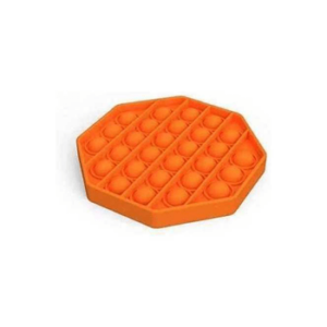 Jucarie Senzoriala Antistres Pop It Now Forma Octagonala OEM OM17640_Portocaliu
