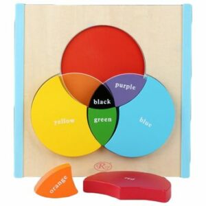 Puzzle 3D Montessori, IQ potrivire cercuri?din lemn, 8 piese, WD 2064