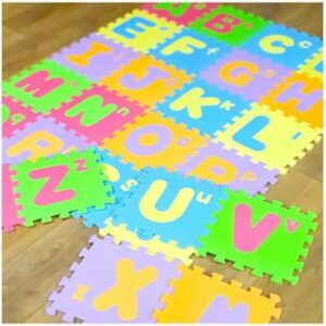 Covor puzzle termic si educativ cu literele alfabetului 26 piese A-Z, EP 1011