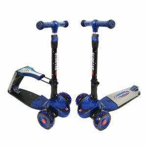 Trotineta Convertibila 2 In 1 Scooter & Ride-On, cu lumini si muzica, Albastru, PC 77-B