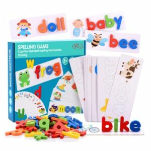 Joc educativ de ortografie ABC din lemn cu litere in limba engleza, WD 2502