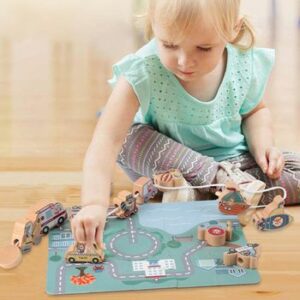 Joc Montessori de snuruit, Vehicule de transport, 12 piese, WD 9539