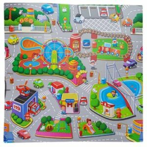 Covor de joaca puzzle pentru copii din spuma EVA, 60 x 60 cm o piesa, 4 piesei - EP 1008D