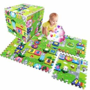 Covor de joaca puzzle pentru copii din spuma EVA, 60 x 60 cm o piesa, 4 piese - EP 1008A