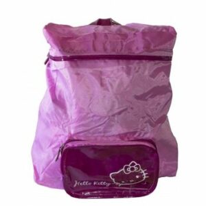 Geanta rucsac pliabila hello kitty, roz