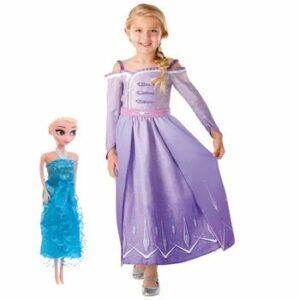 Set costum Disney Printesa Elsa si papusa pentru fete - Frozen 2 Prolog