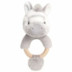 Jucarie zonaitoare cu inel de lemn model zebra Keel Toys