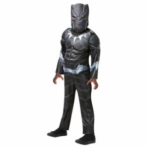 Costum cu muschi Black Panther, pentru baiat