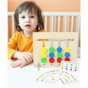 Joc Montessori ? Labirint asociere culori si fructe 2 in 1, WD 9514