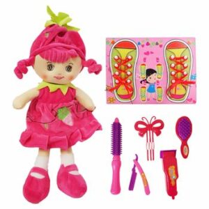 Set Papusa + Puzzle Montessori + Set de infrumusetare PAKWJ8