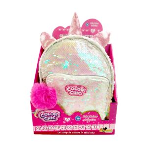 Ghiozdan cu paiete Color Chic Unicorn