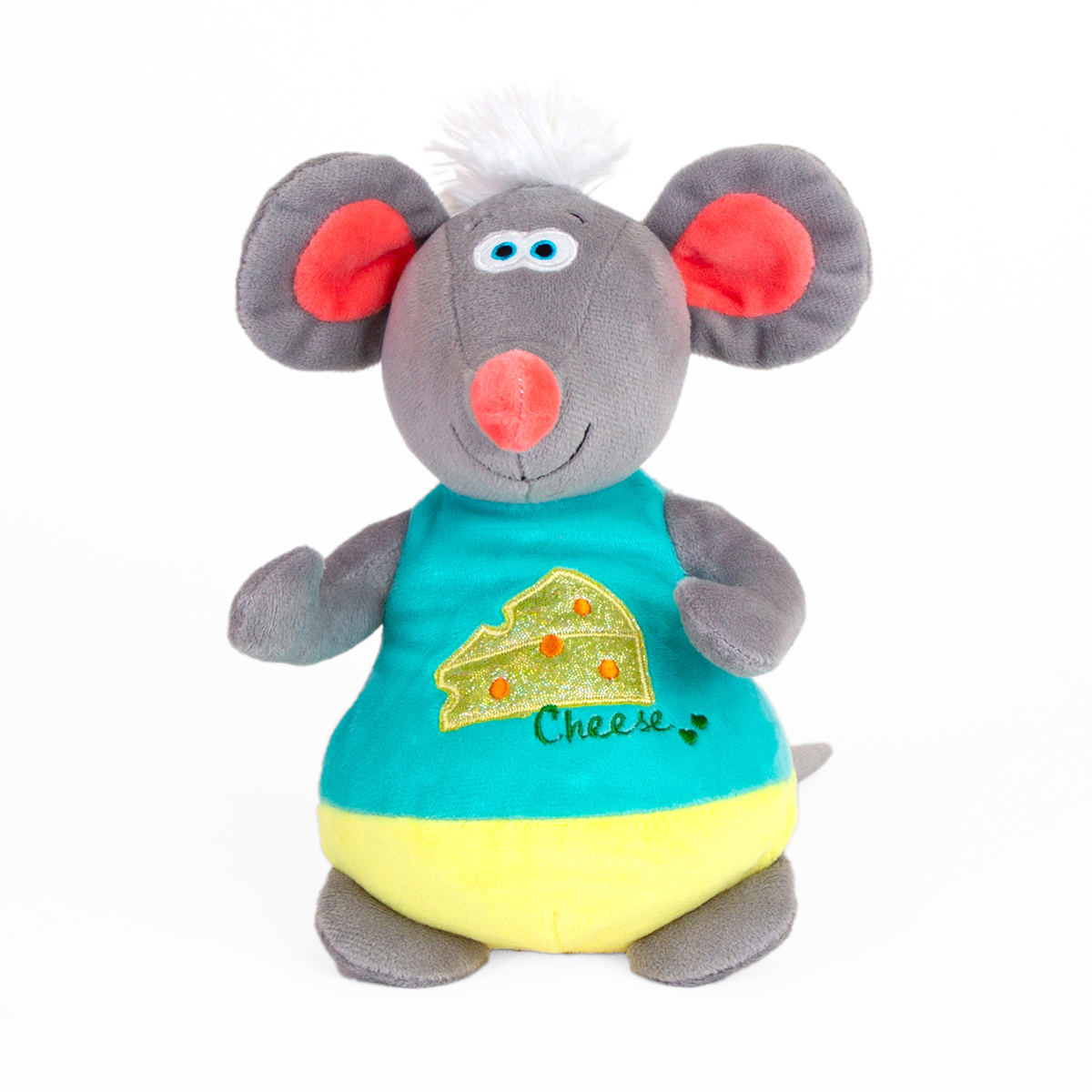 Jucarie de plus Noriel, Soricel cu bluzita albastra, 20 cm 1 Jucarie de plus Noriel, Soricel cu bluzita albastra, 20 cm