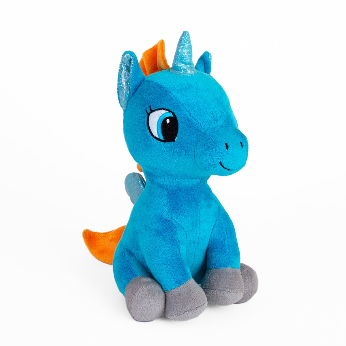 Jucarie de plus Noriel, Unicorn Cyan, 24 cm