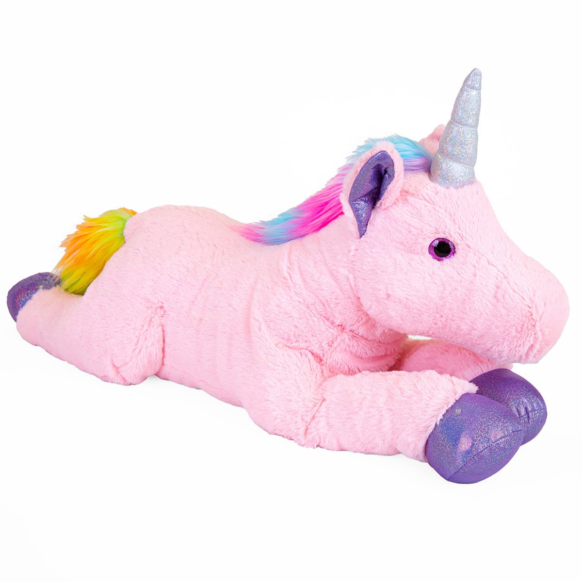 Jucarie de plus Noriel, Unicorn, Roz, 80 cm