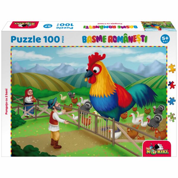 int5885 puzzle 100 piese noriel basme romanesti punguta cu doi bani 1