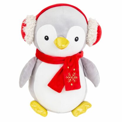 int7303 noriel plush pinguin cu casti 38cm 1