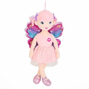 Jucarie de plus, Noriel, Zana cu rochita, roz, 40 cm