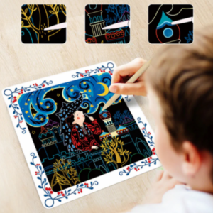 Joc creativ cu 8 planse de razuit - Baieti