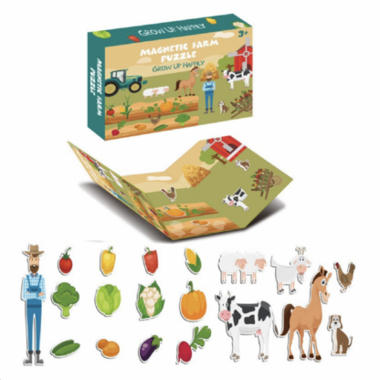 joc educativ puzzle magnetic animale 2 piese copie 3583 9167