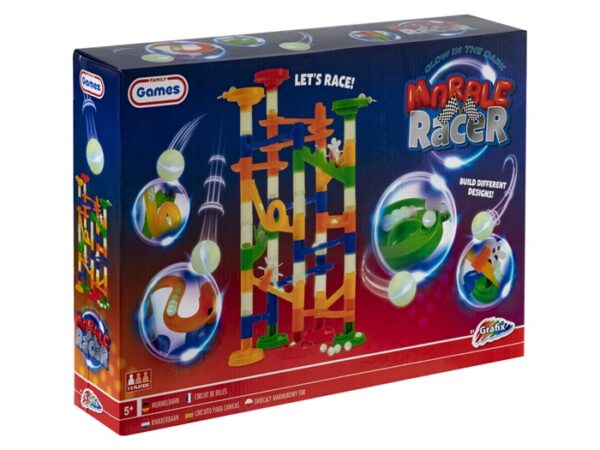 Joc fosforescent Marble Racers 74 piese