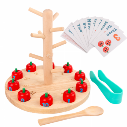 joc montessori matematica si dexteritate copac cu mere apple tree 2758 6116