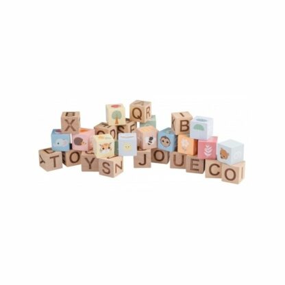 joueco cuburi din lemn multifunctionale familia wildies 30 piese 1419289 4
