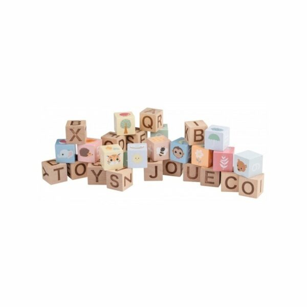 joueco cuburi din lemn multifunctionale familia wildies 30 piese 1419289 4