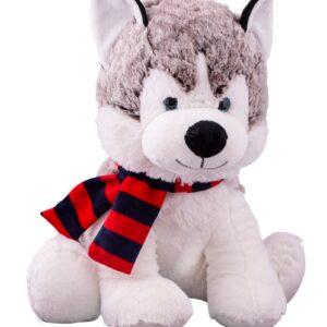 Jucarie de plus - Husky cu ochi stralucitori
