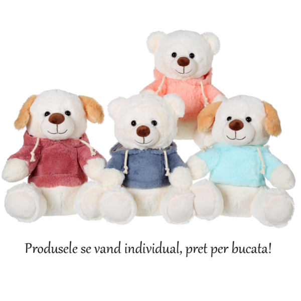 Jucarie din plus Ursulet cu hanorac 40 cm