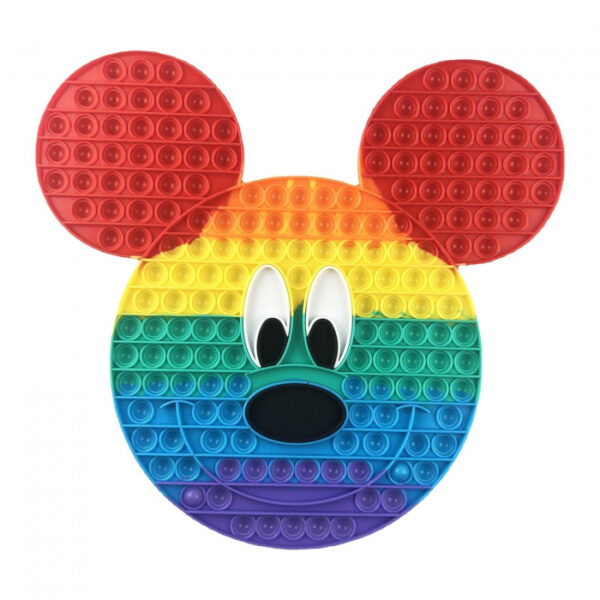 Jucarie Pop It, Mickey Mouse, Mare, Antistres, Senzoriala, Multicolora