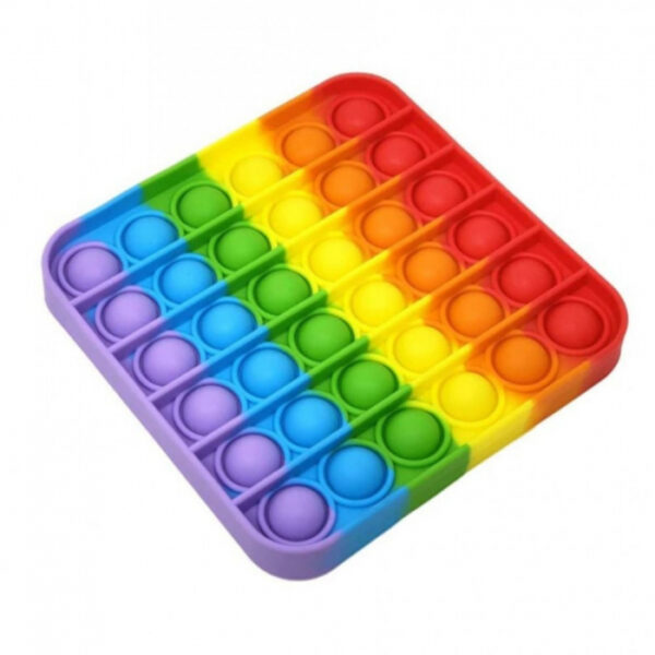 Jucarie Pop It, Patrat, Antistres, Senzoriala, Multicolora