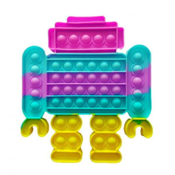 Jucarie Pop It, Robot, Antistres, Senzoriala, Multicolora