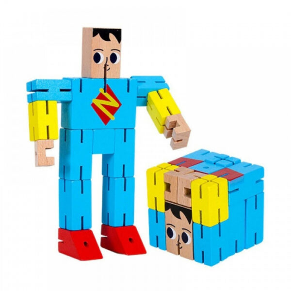jucarii educative din lemn robot transformabil 6695 2325