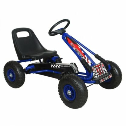 kart m toys cu pedale si volan albastru