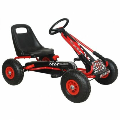 kart m toys cu pedale si volan rosu