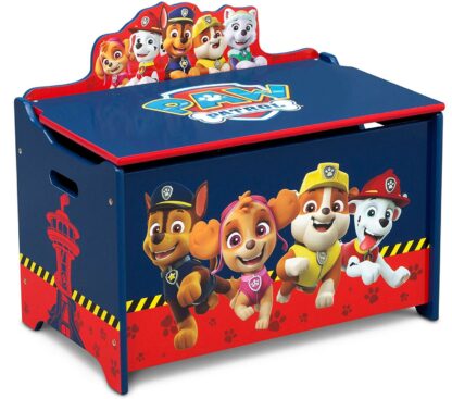 ladita din lemn pentru depozitare jucarii paw patrol